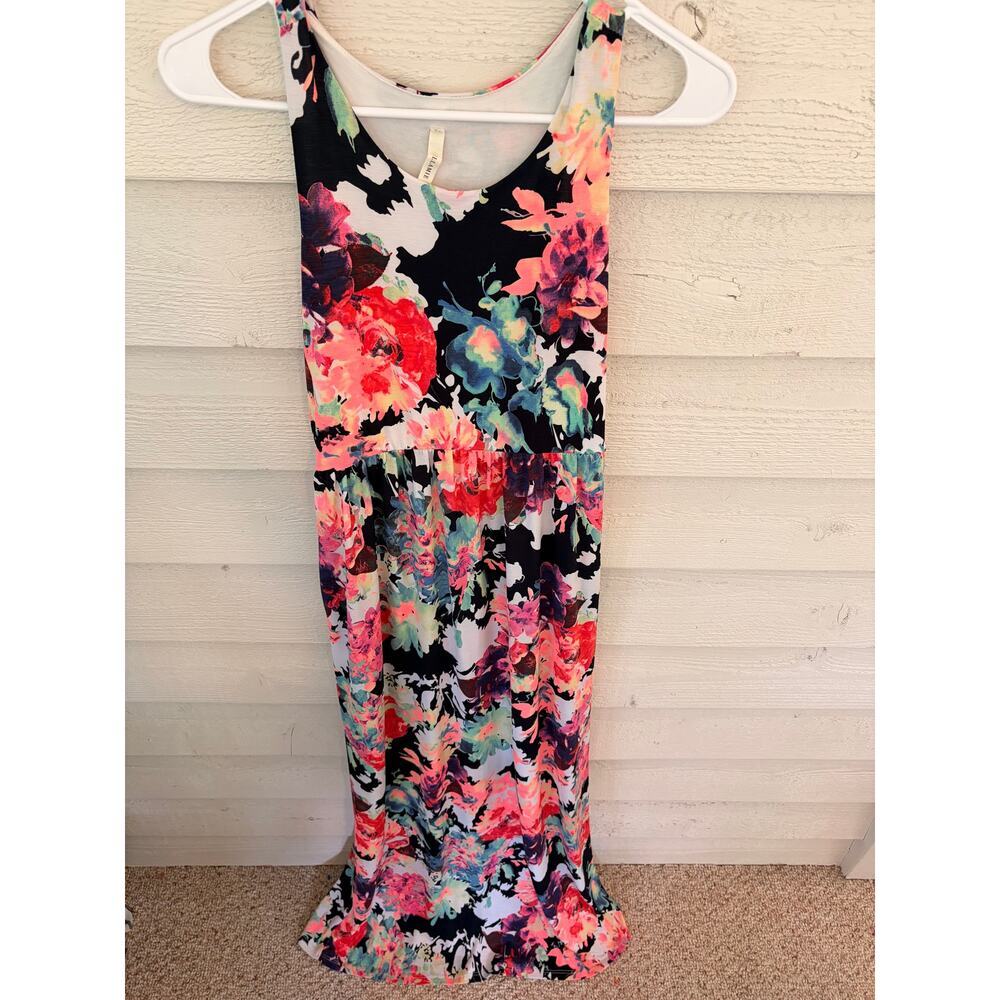 Bellamie Floral Maxi Dress Sleeveless Racerback Women's Size M/L - Picture 2 of 6